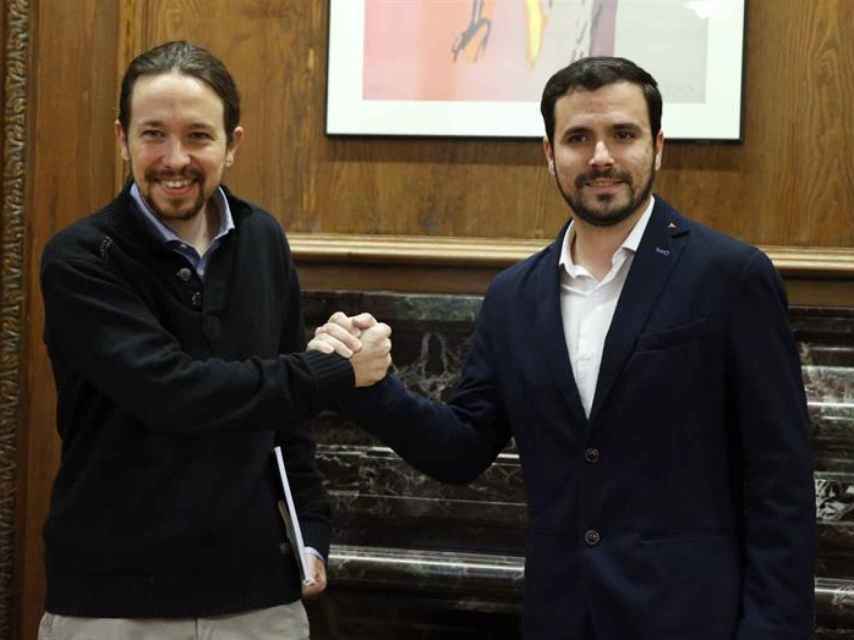 Pablo Iglesias y Alberto Garzón.