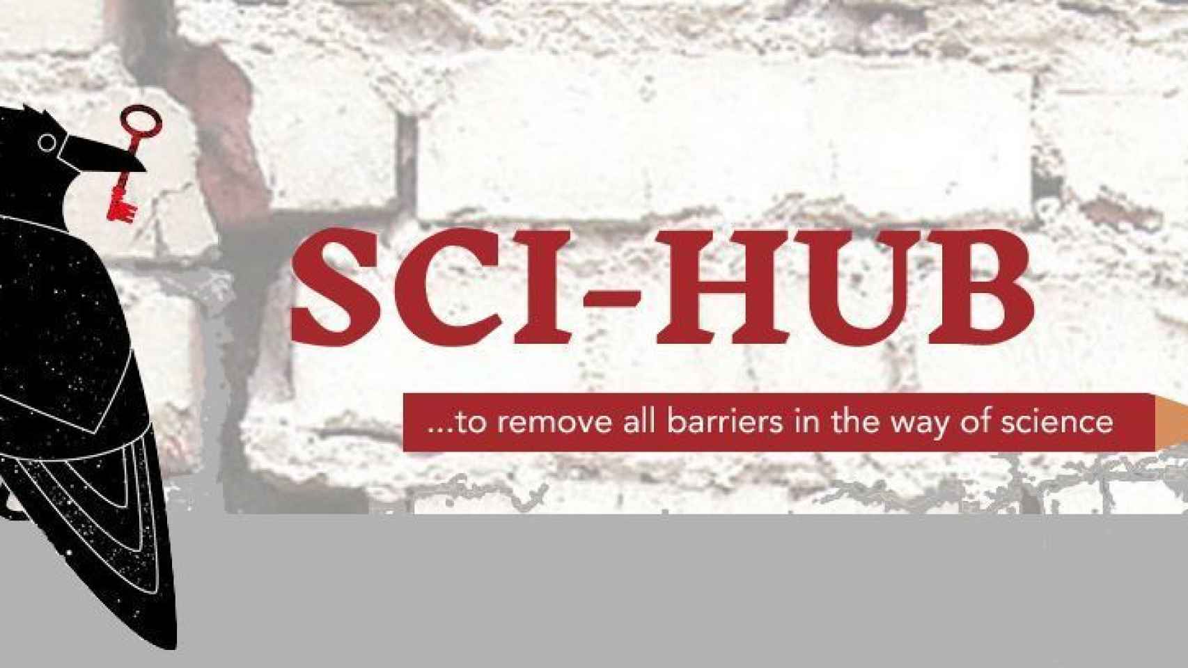 Logotipo de Sci-Hub el mayor portal pirata de papers del mundo.