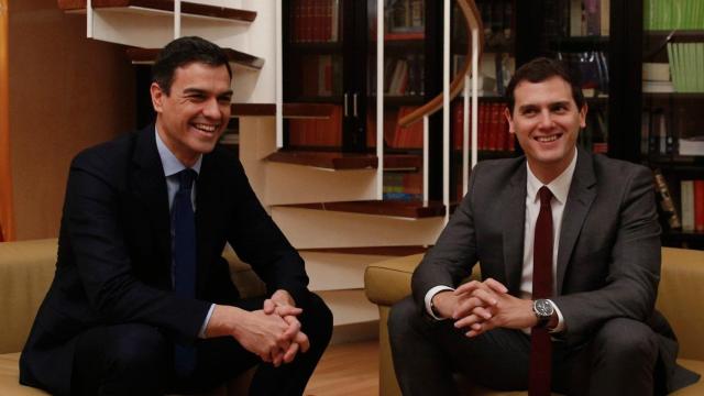 Sánchez y Rivera, durante una reunión en el Congreso.