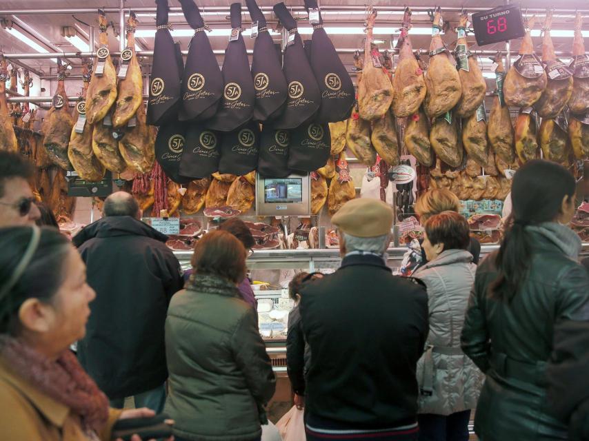 Puesto del mercado central de Valencia.