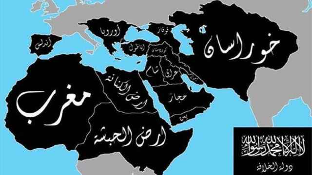 Mapa del califato que el Estado Islámico pretende implantar.