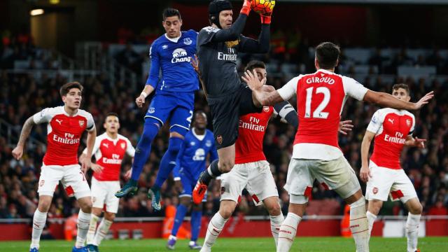 Cech, el pasado mes de enero, en un partido contra su ex equipo (el Chelsea).