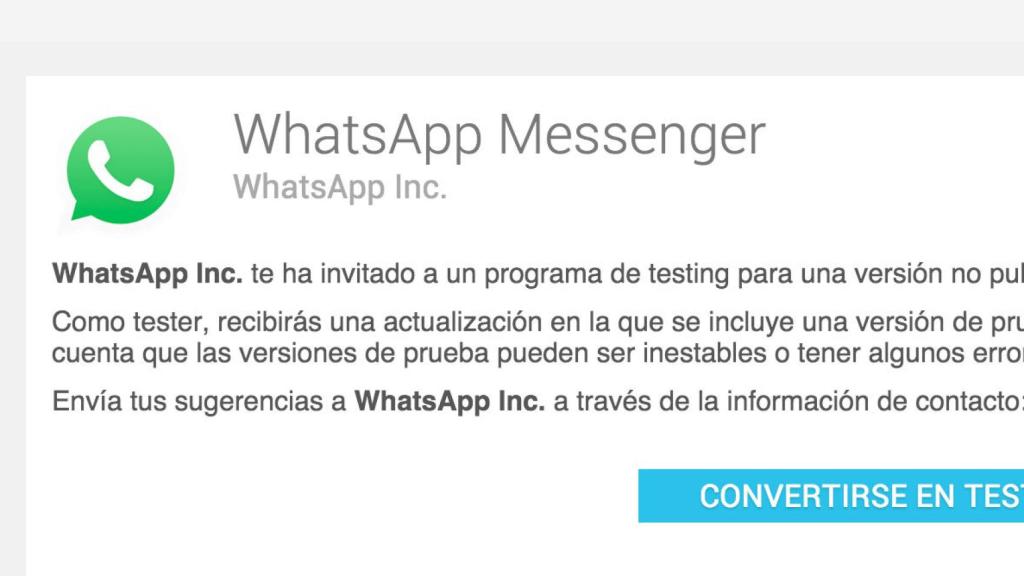 Ya podemos probar WhatsApp Beta desde Google Play