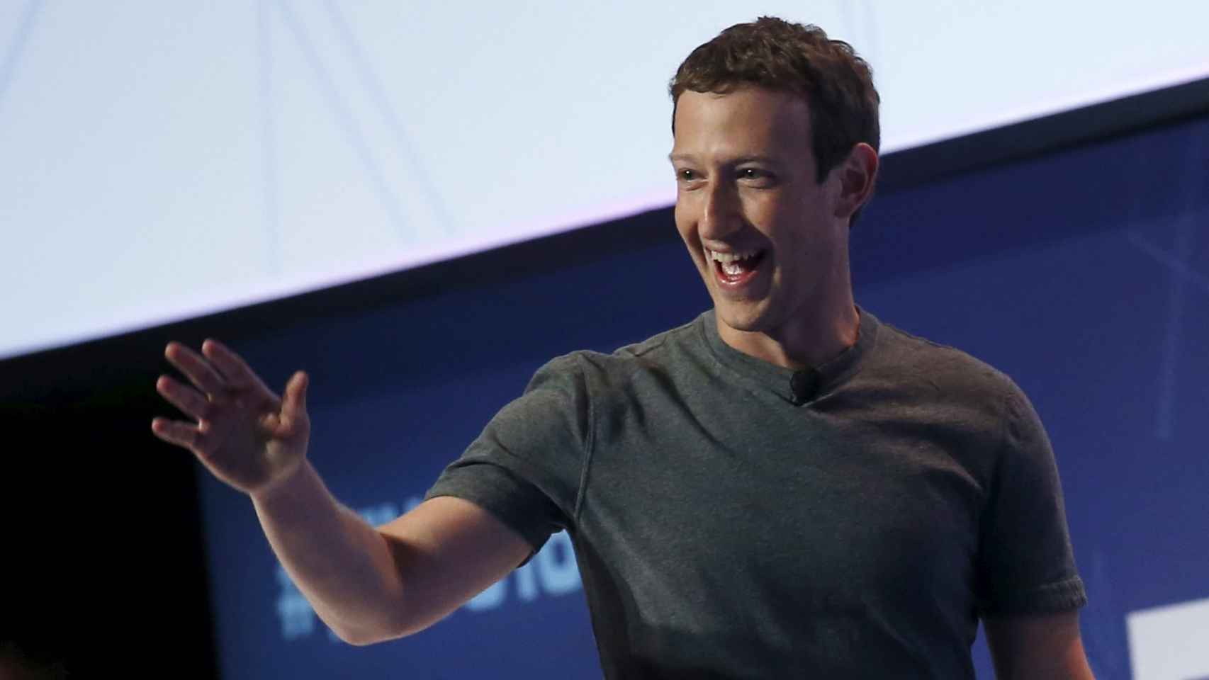 El fundador de Facebook, Mark Zuckerberg, durante el evento.