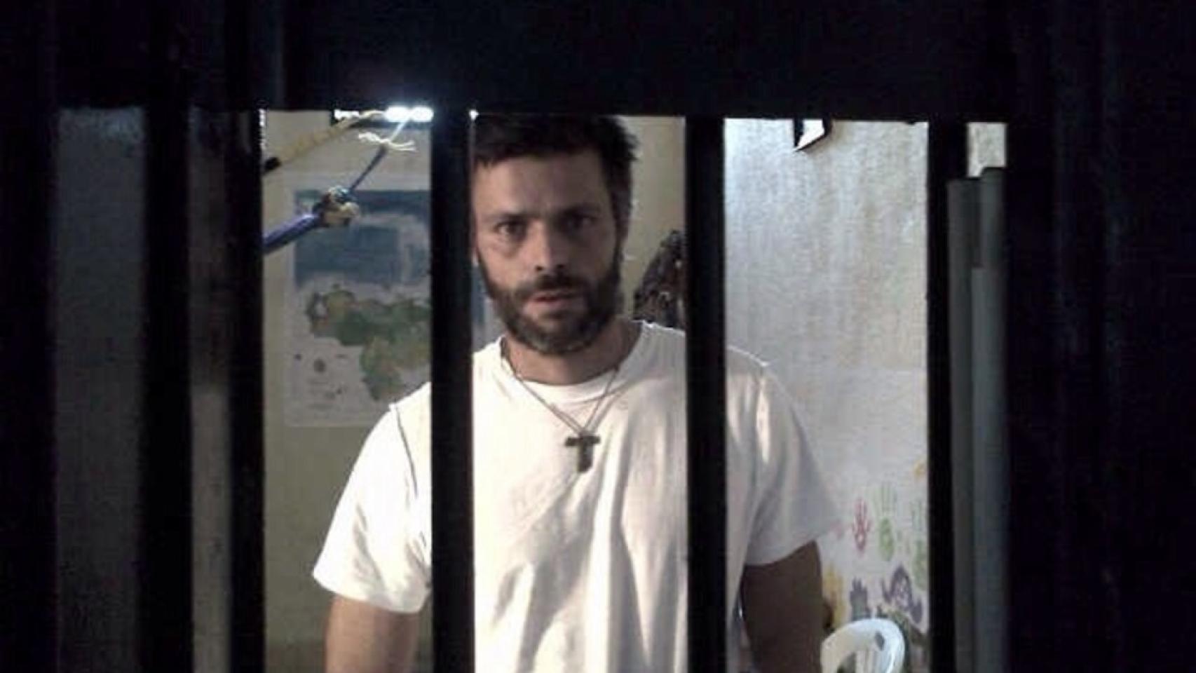 Leopoldo López en el penal de Ramo Verde.