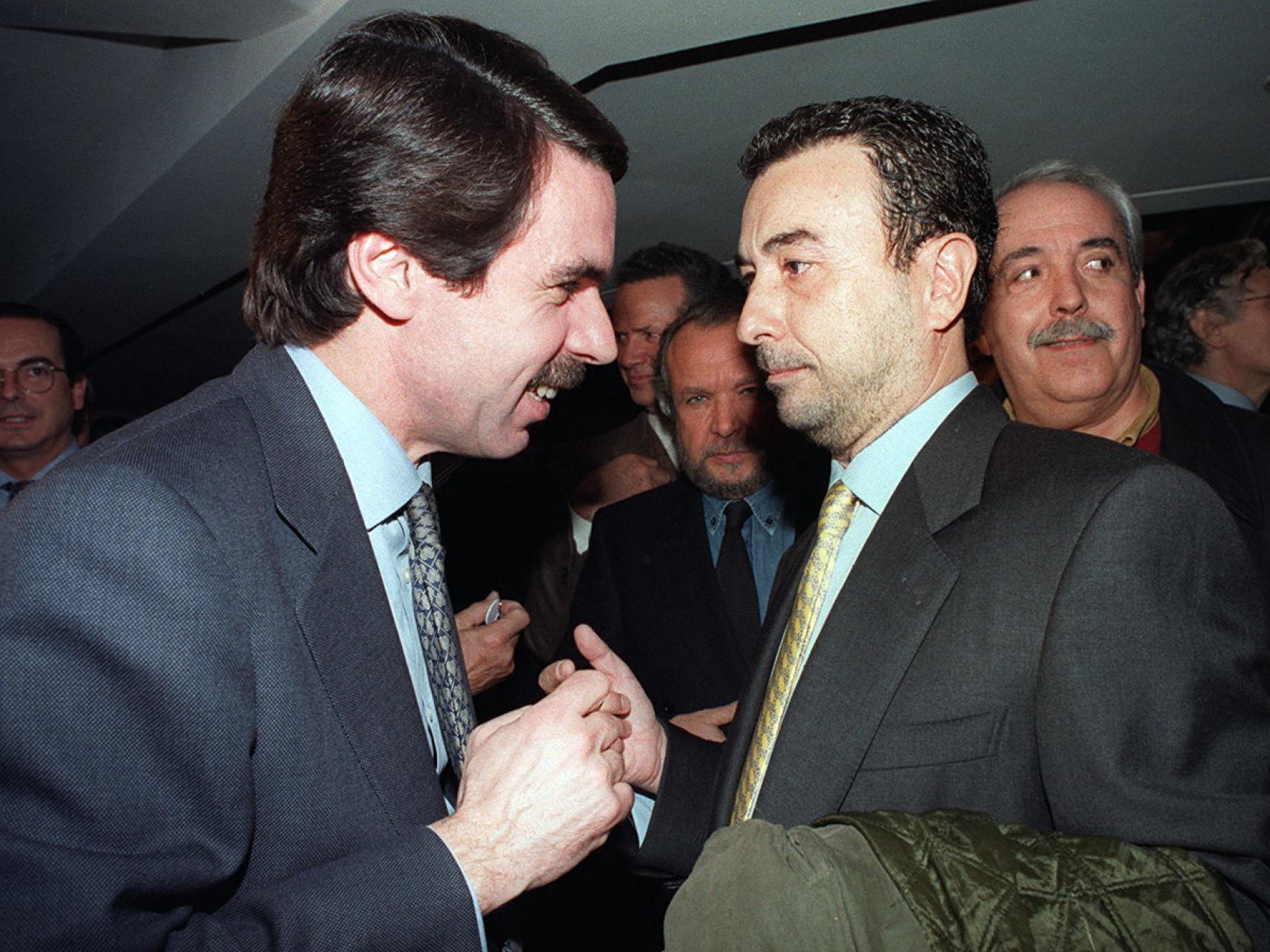 José María Aznar con José Luis Garci en 1996