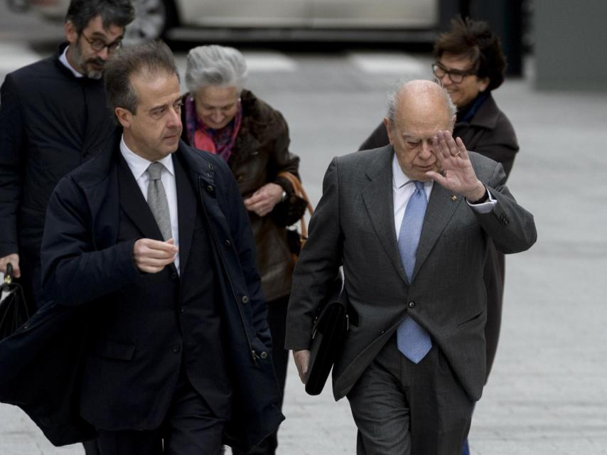 Jordi Pujol a su llegada a la Audiencia Nacional