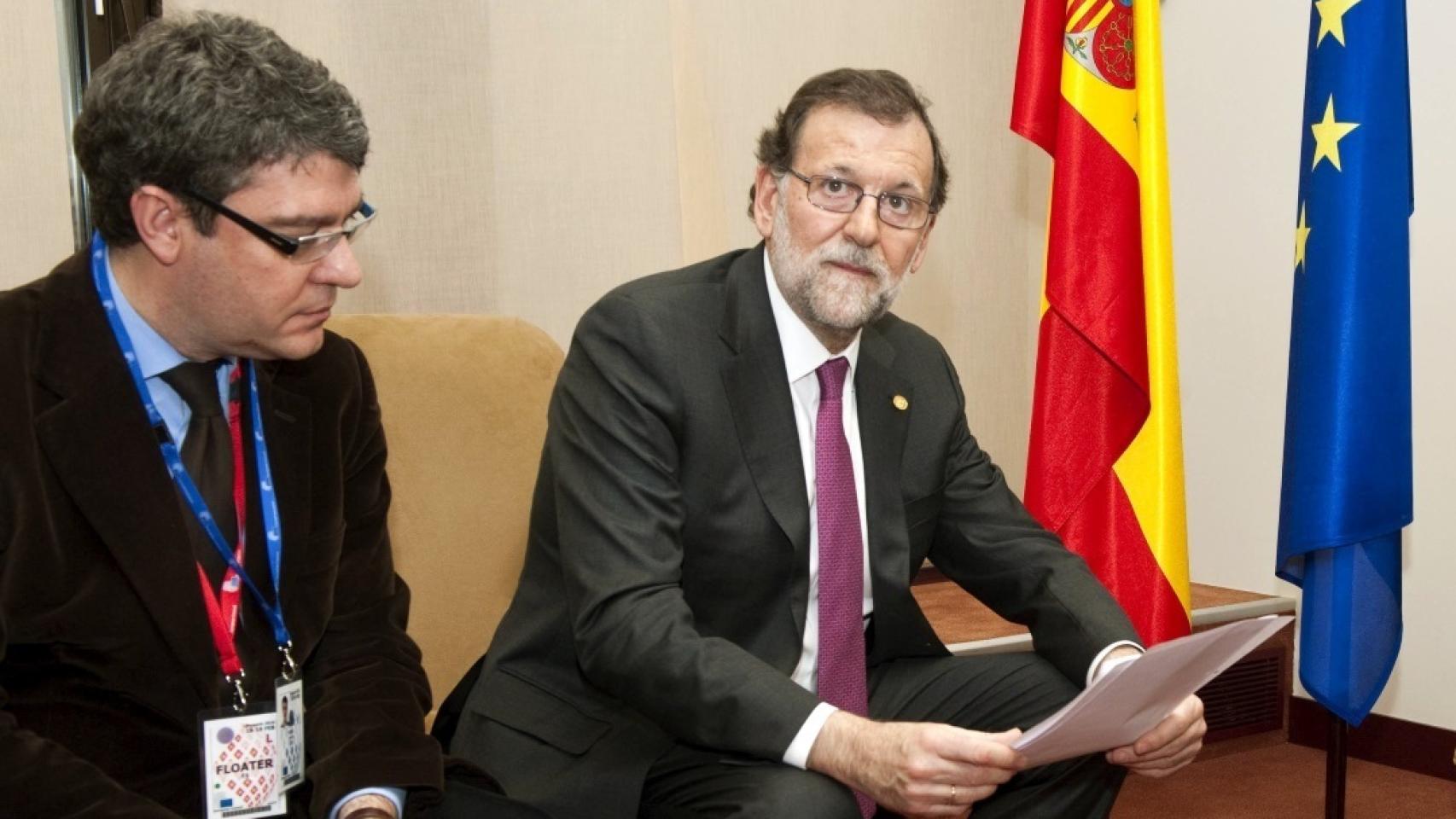 Mariano Rajoy el pasado 18 de febrero antes del pleno de la Comisión Europea en Bruselas.
