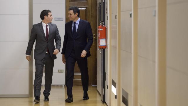 Sánchez y Rivera, en el Congreso.