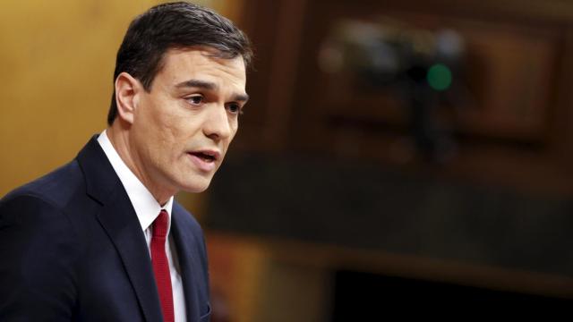 Pedro Sánchez en el discurso de investidura de este martes