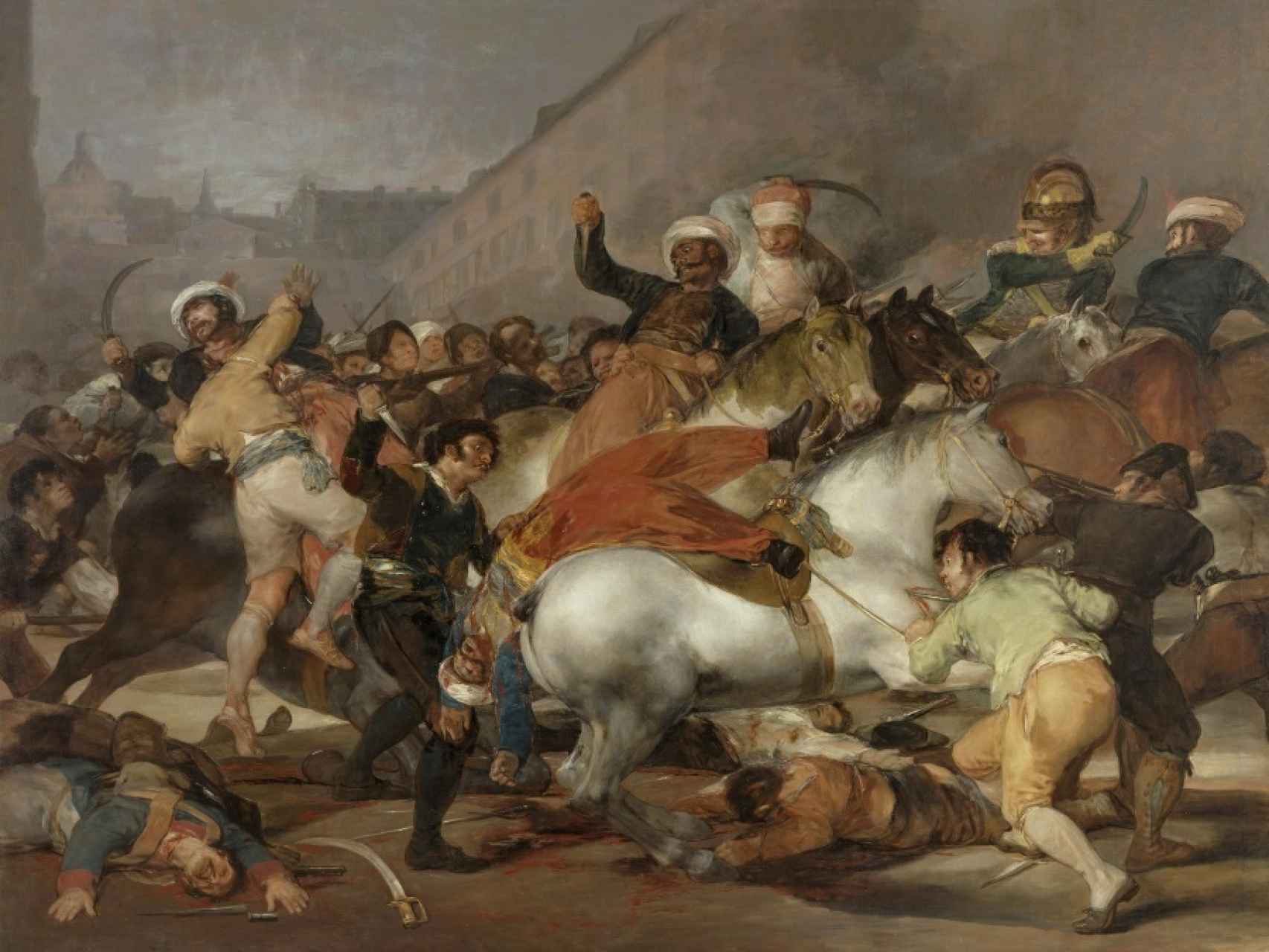 La lucha de los Mamelucos, por Francisco de Goya.