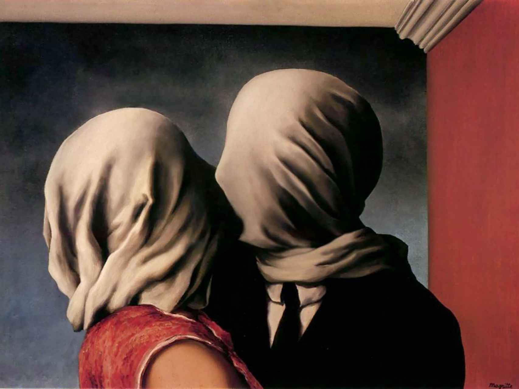 Los amantes, cuadro de René Magritte.