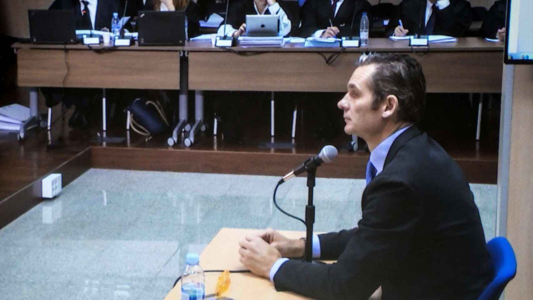 Urdangarin durante el interrogatorio del fiscal Anticorrupción Pedro Horrach