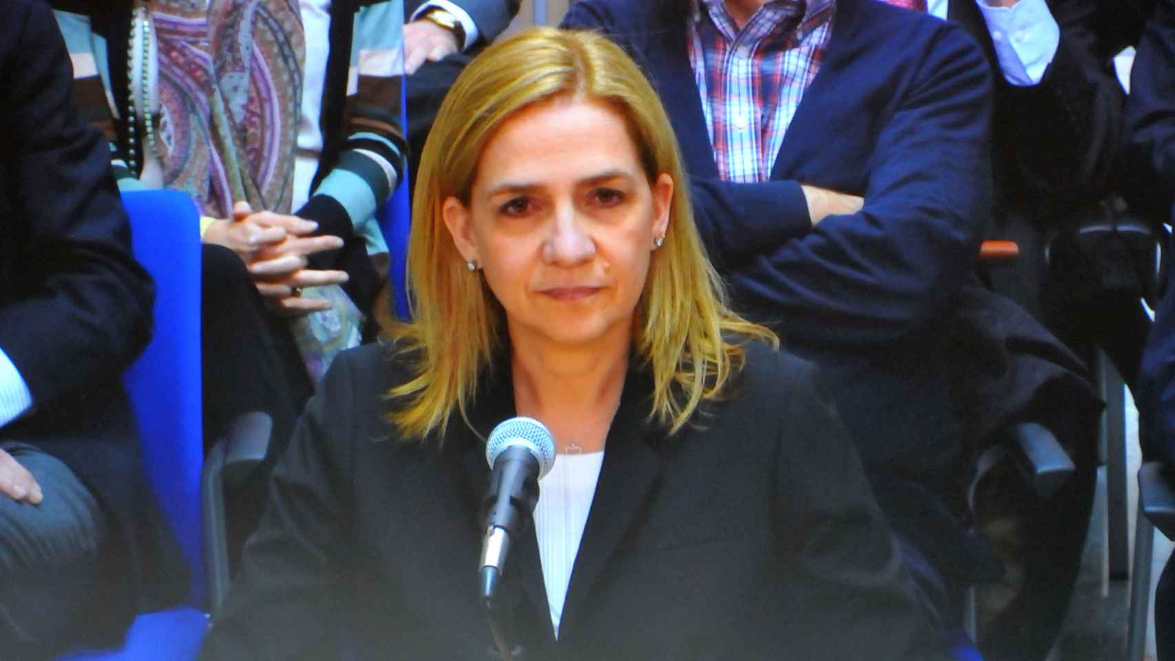 Doña Cristina durante su declaración