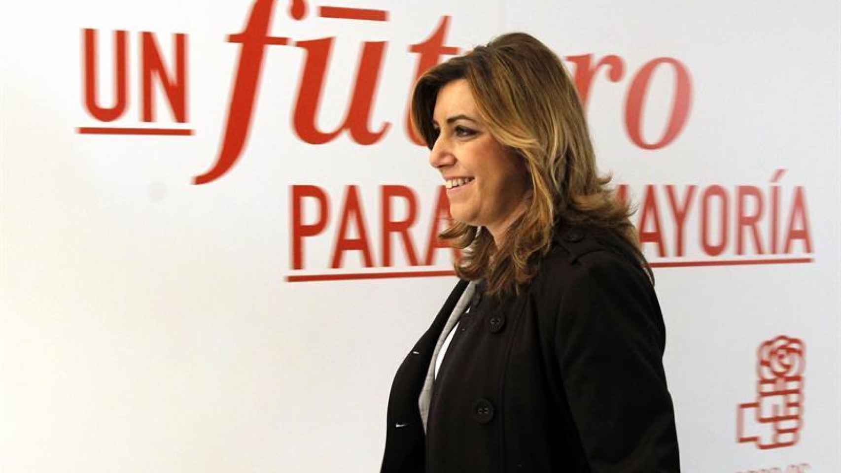 Susana Díaz, a su llegada al Comité Federal extraordinario del PSOE.