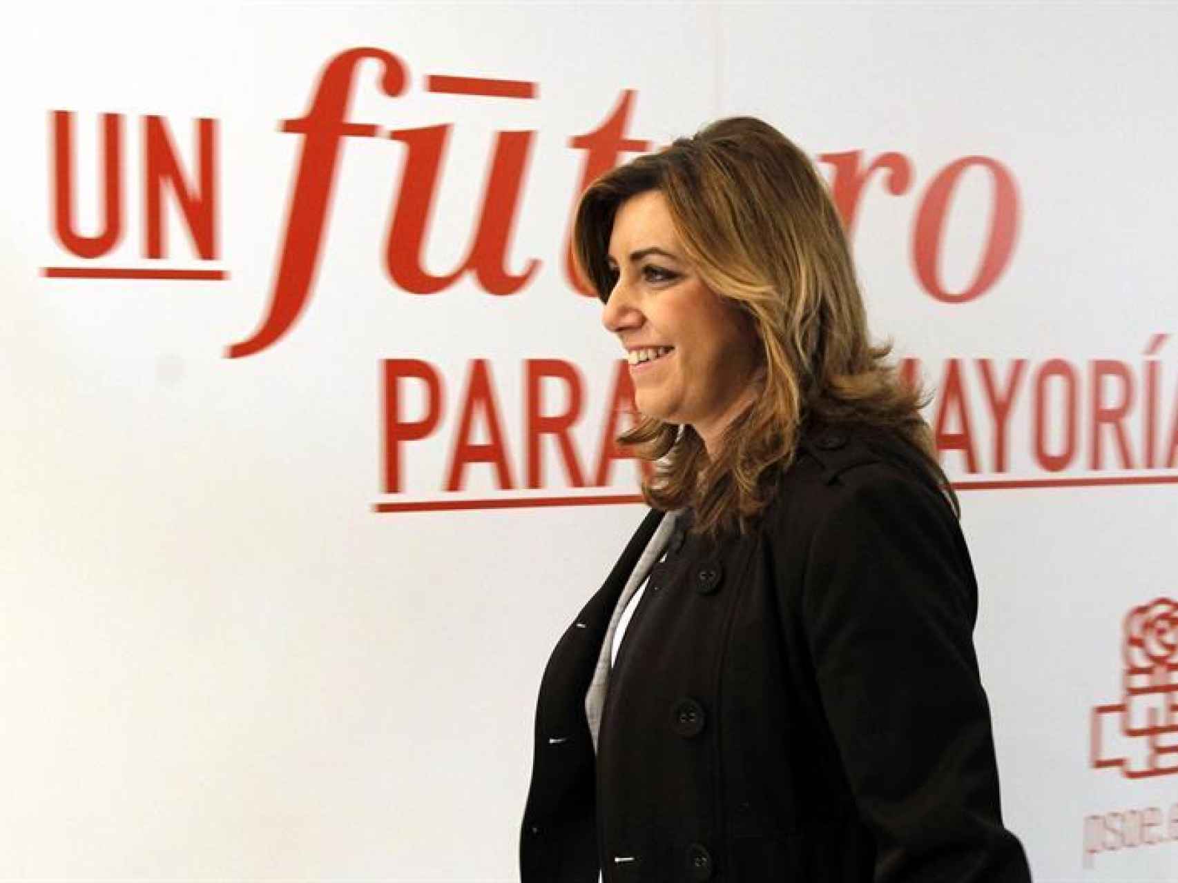 Susana Díaz, a su llegada al Comité Federal extraordinario del PSOE.