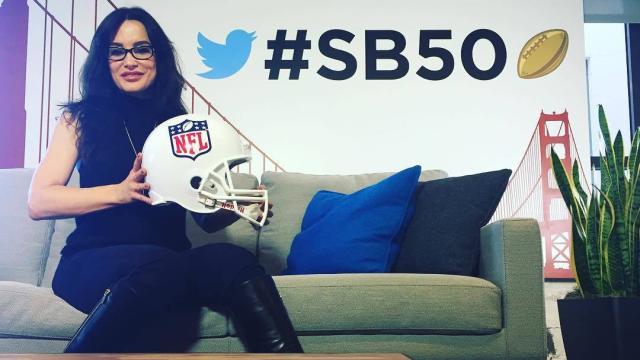 Lisa Ann en la previa de la Superbowl.