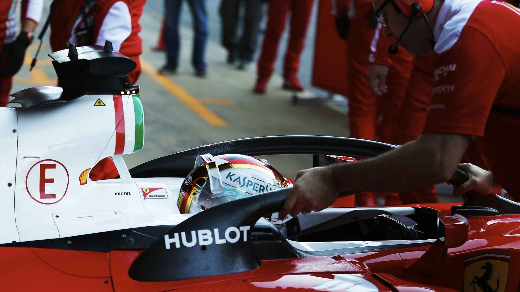 El halo en el Ferrari