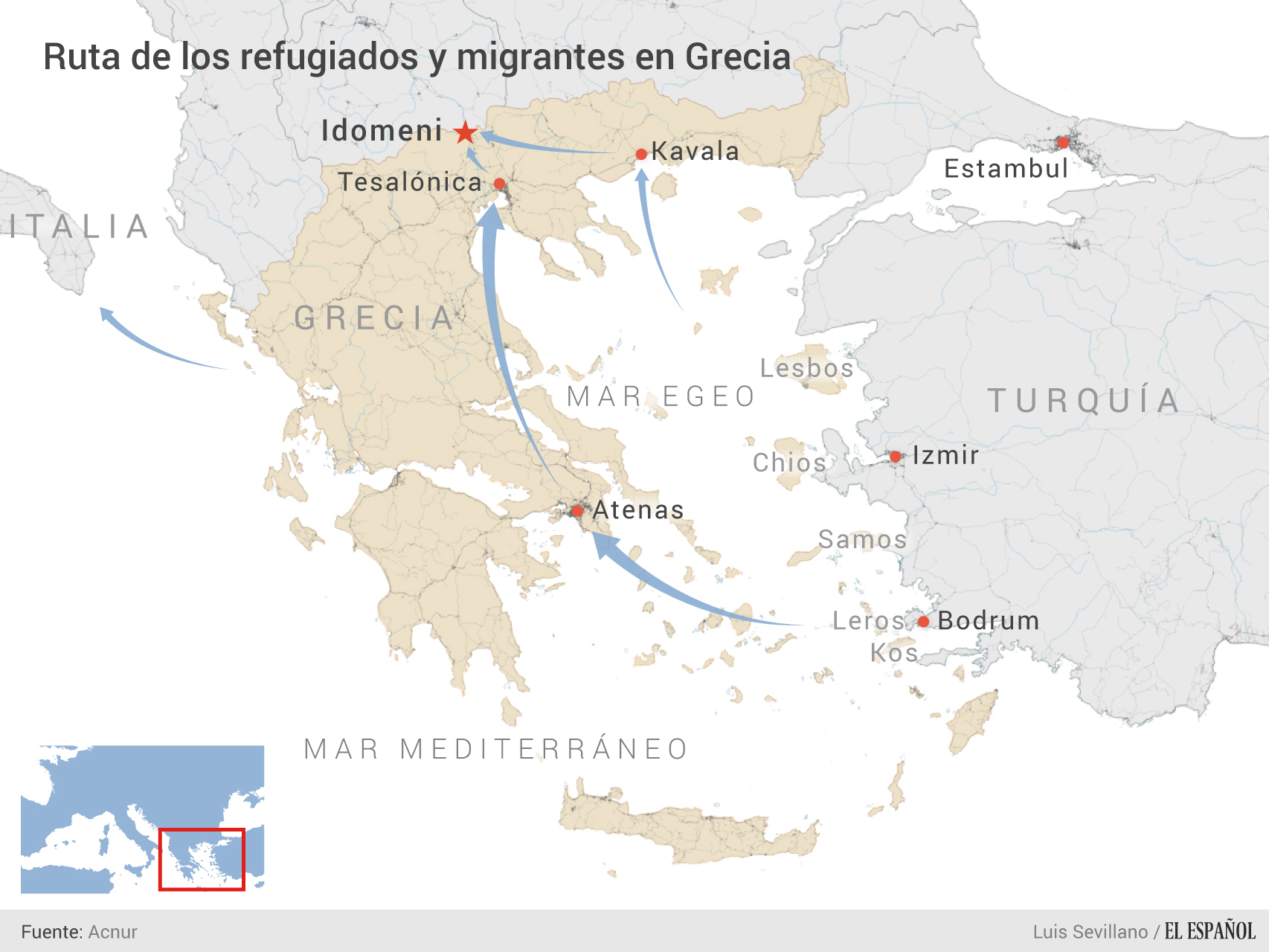 13.000 personas permanecen varadas en Idomeni, a las puertas de Macedonia.