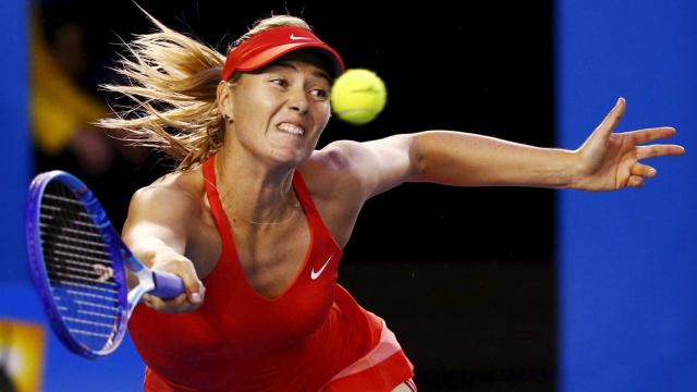 Maria Sharapova durante un partido en el Abierto de Australia.