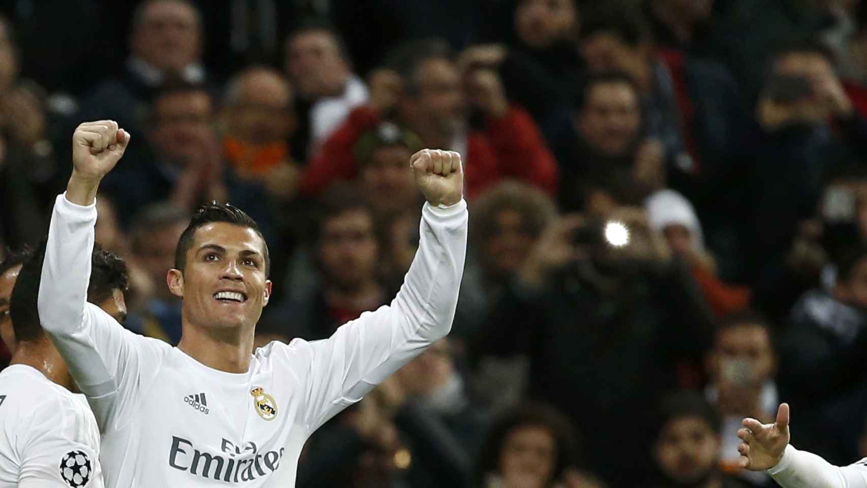 Cristiano Ronaldo celebra su gol contra la Roma.