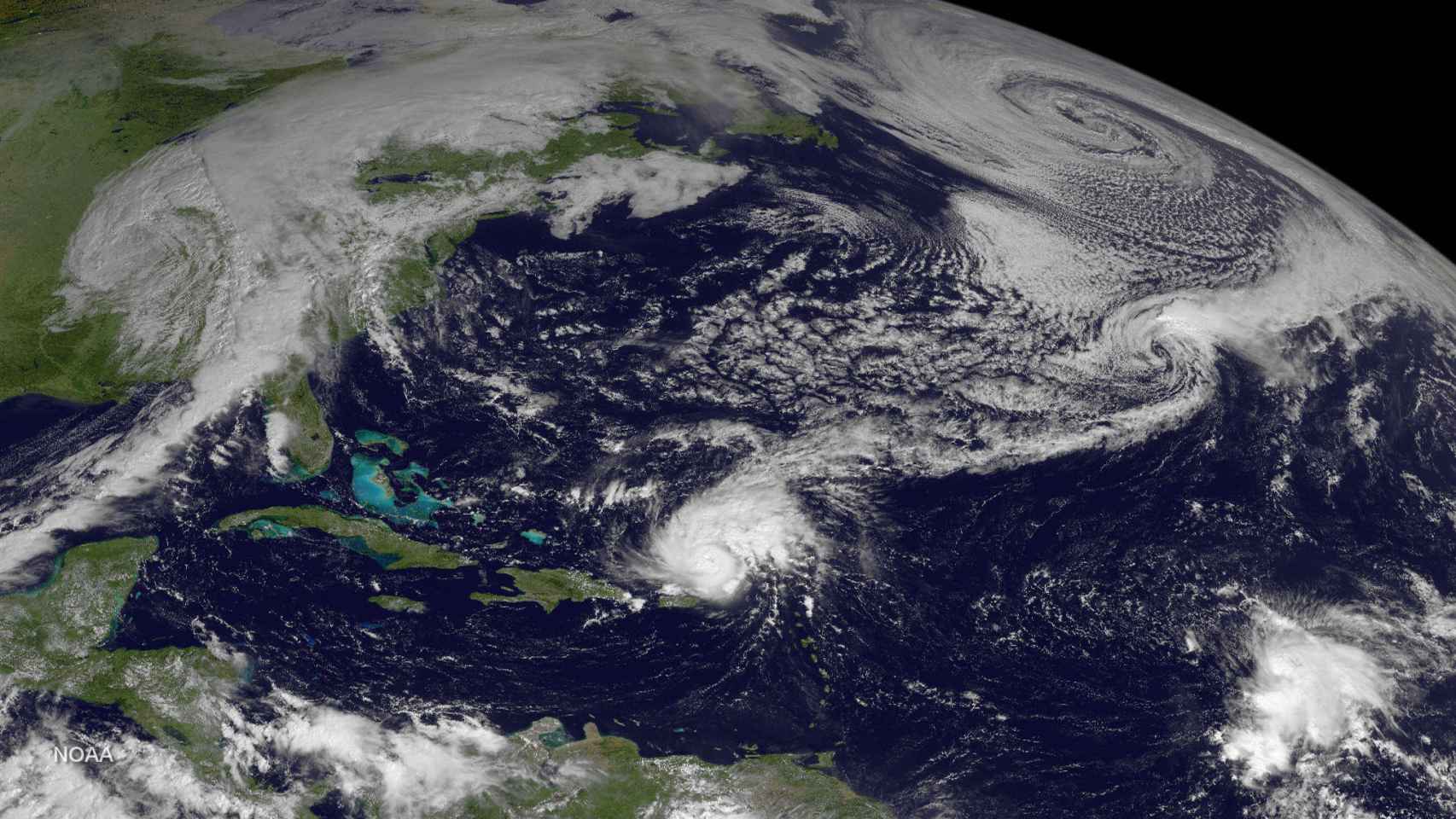 Imagen por satélite del Huracán Gonzalo en 2014.