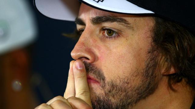 Fernando Alonso, durante una rueda de prensa.