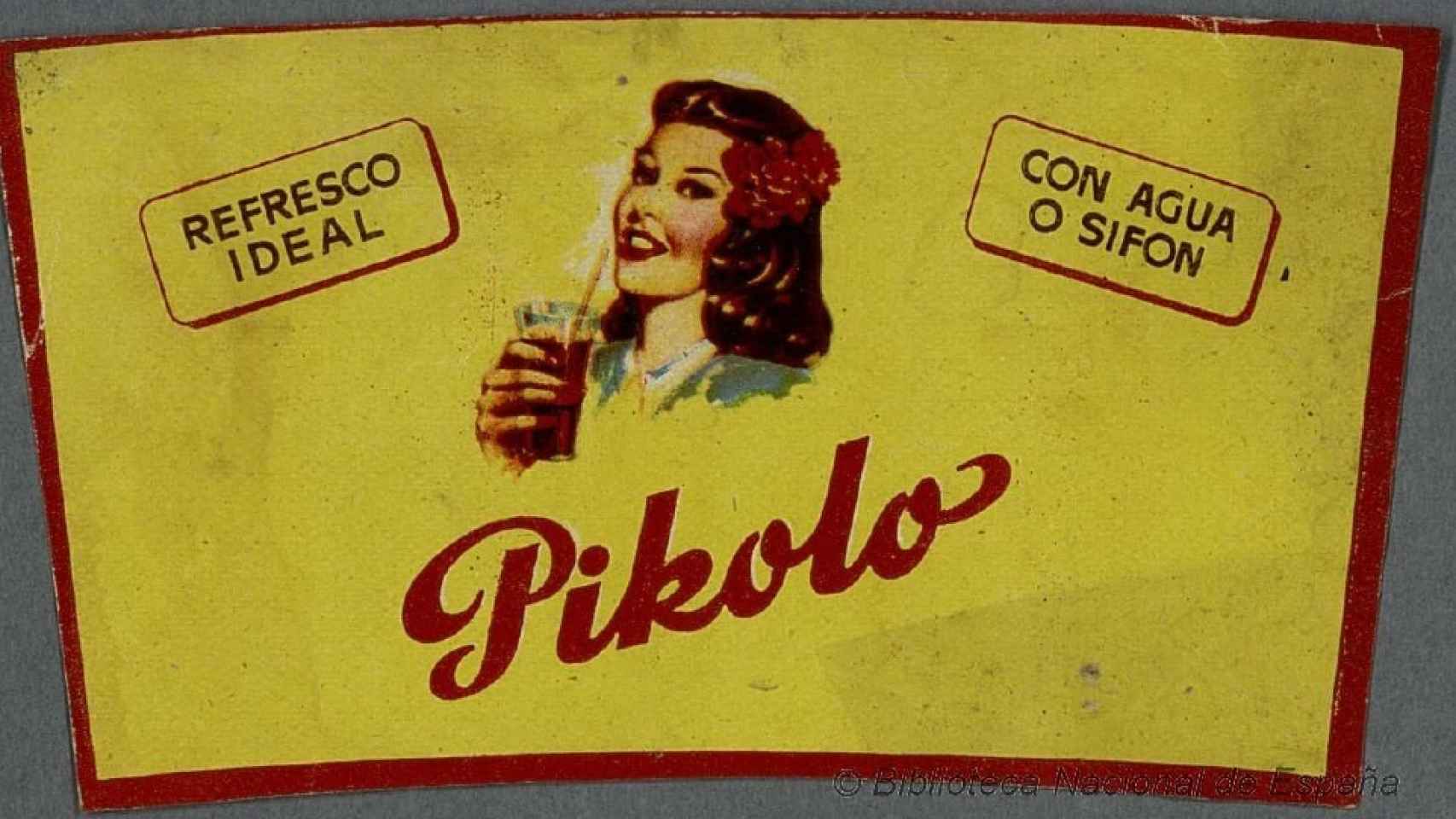 Etiqueta refresco Pikolo. Colección de la BNE.