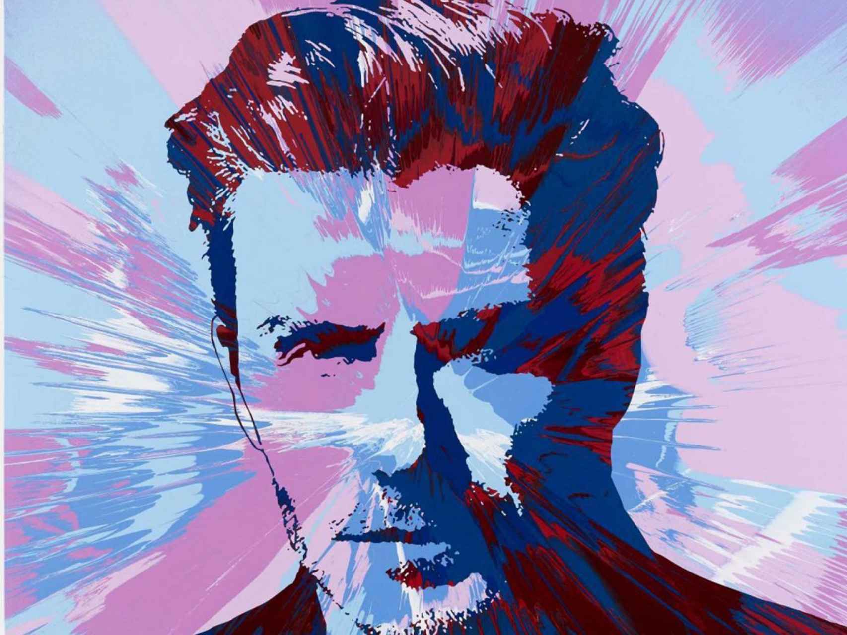 Retrato de David Beckham realizado por Damien Hirst.
