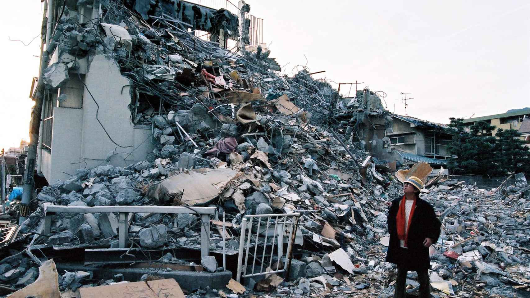 Secuelas del terremoto de Kobe, en 1995.