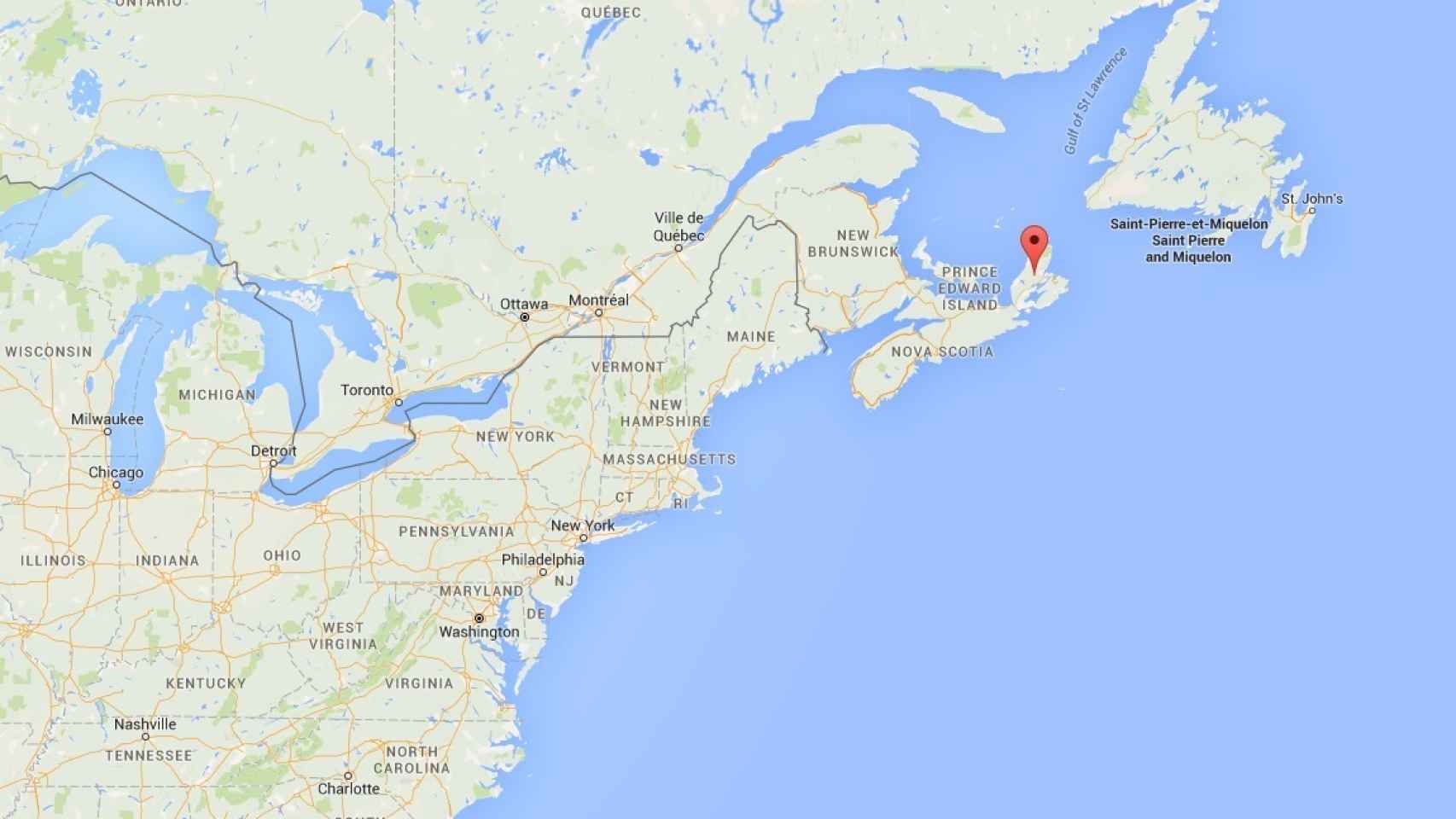 Cabo Bretón está en Nueva Escocia, la costa este de Canadá.