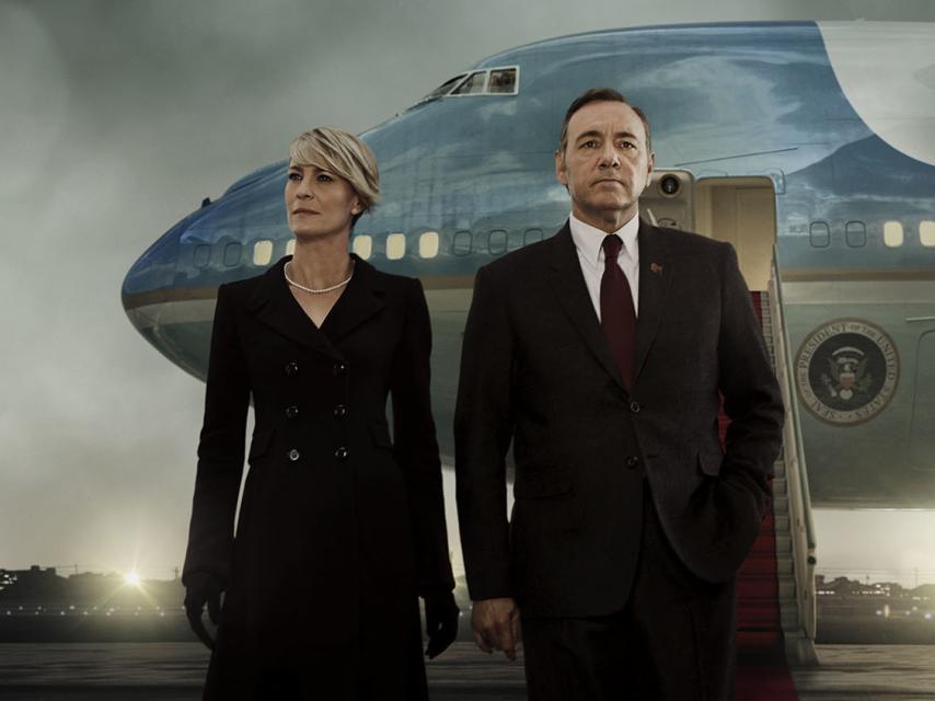 Robin Wright y Kevin Spacey en House of Cards