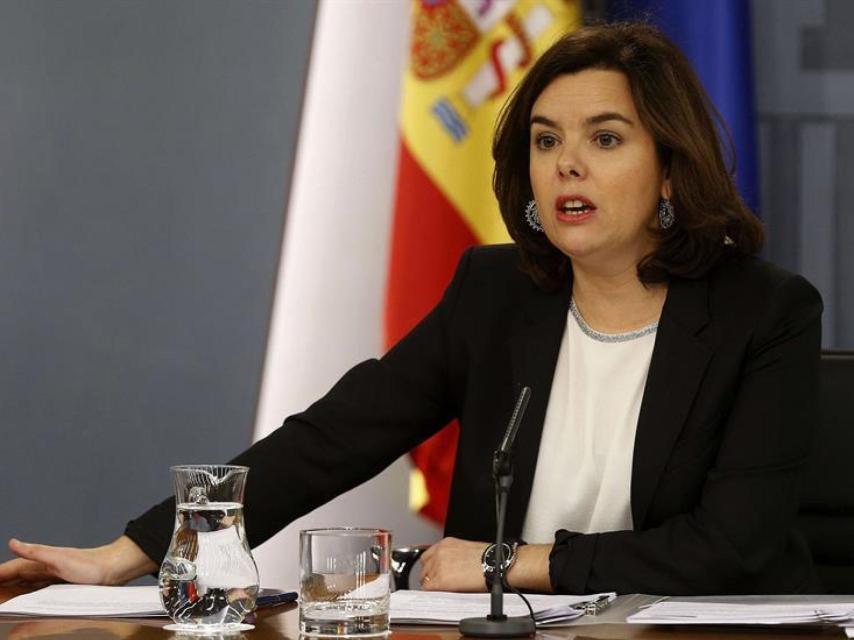 La vicepresidenta del Gobierno, Soraya Sáenz de Santamaría.