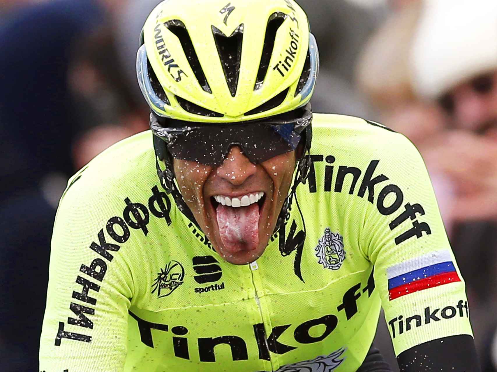 Alberto Contador durante la primera etapa de la París-Niza.