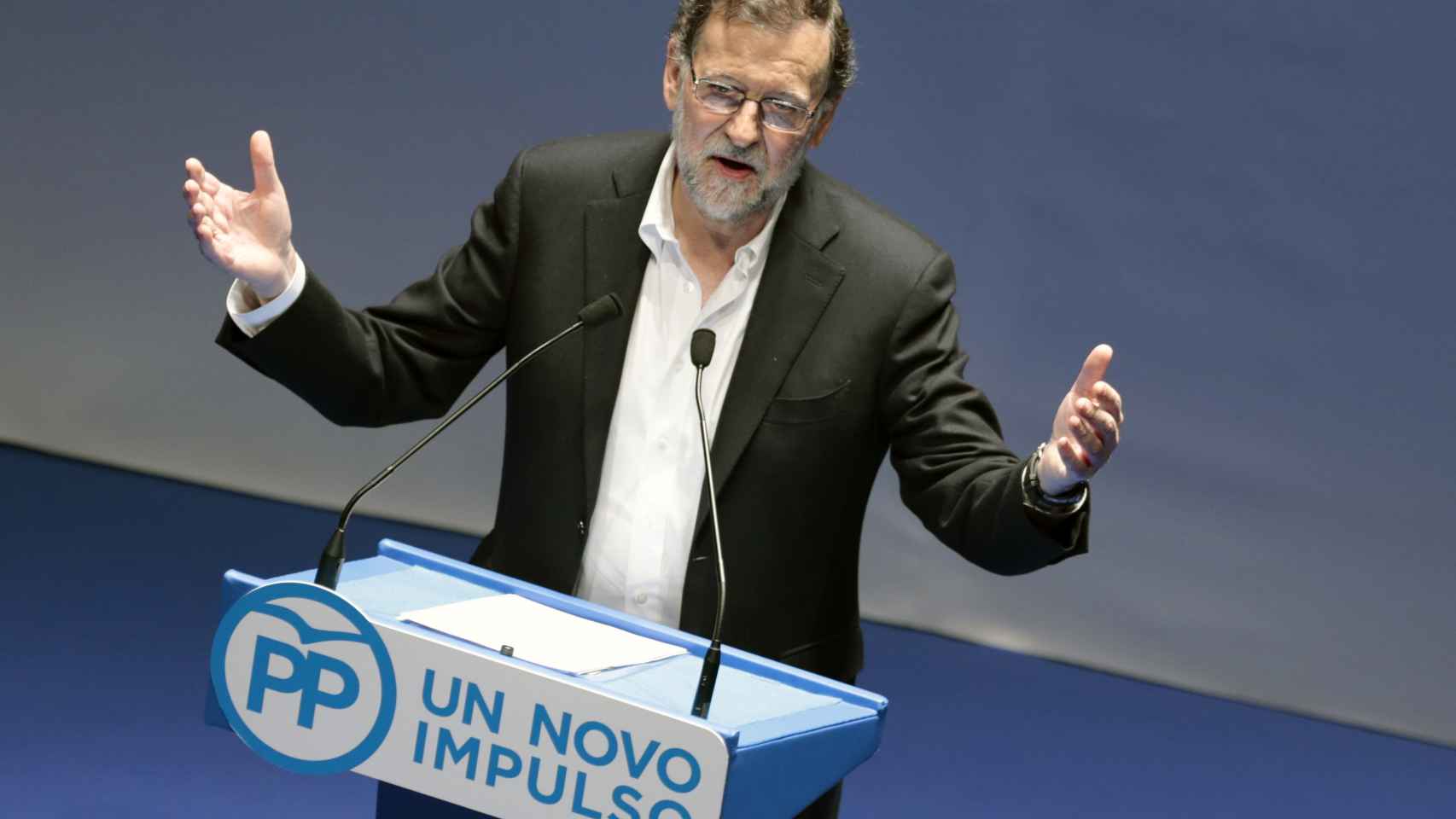 Mariano Rajoy durante un acto en Pontevedra.