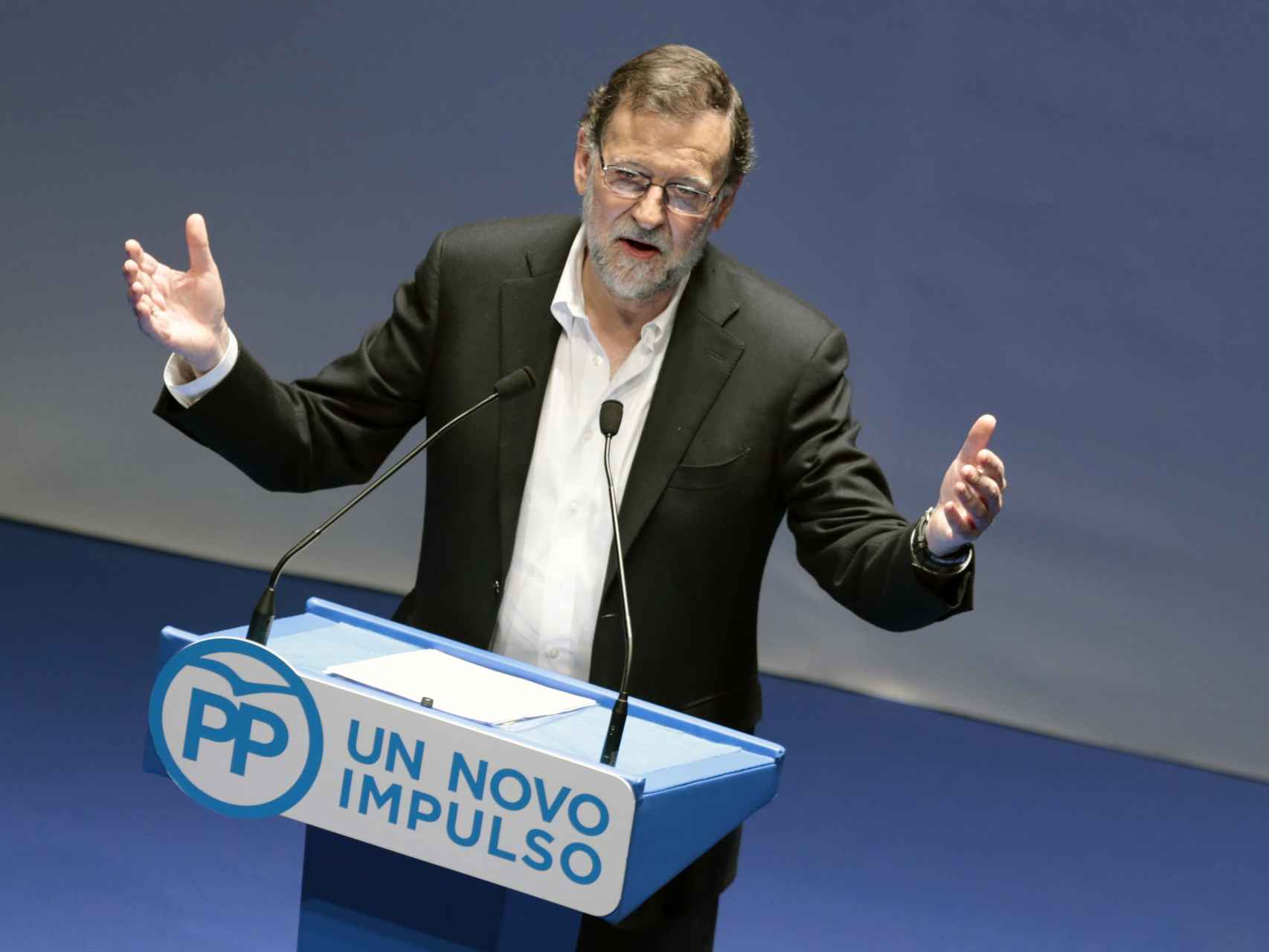Mariano Rajoy durante un acto en Pontevedra.