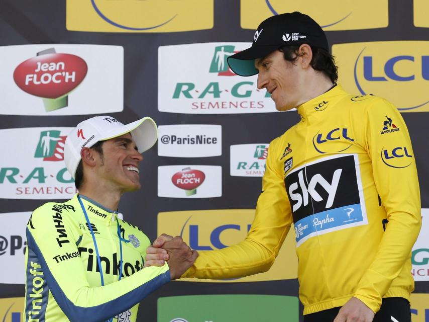 Contador hace grande a Geraint Thomas