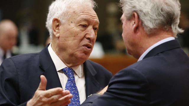 Margallo, antes de la reunión con sus homólogos de Exteriores europeos.