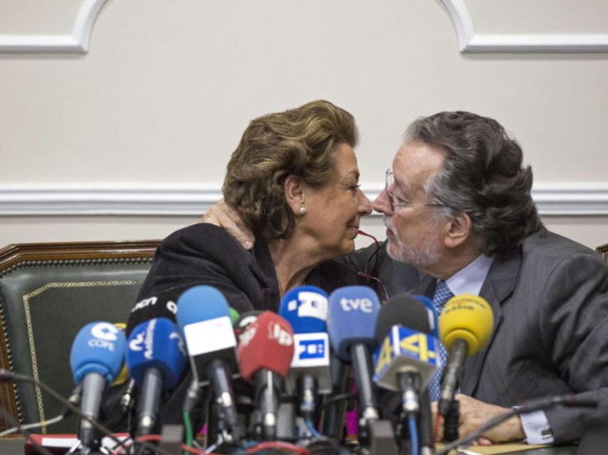 Alfonso Grau junto a Barbera el día que presentó su dimisión.