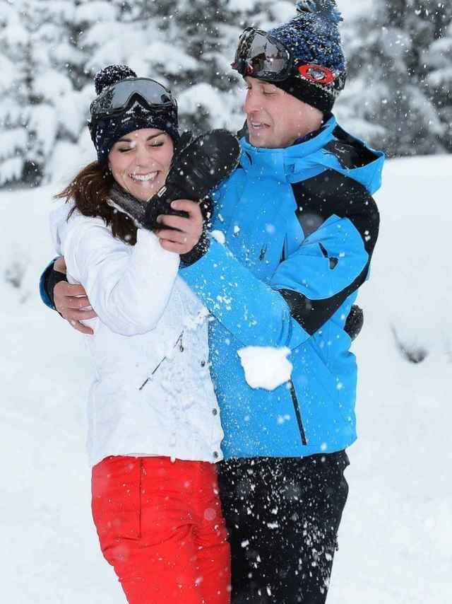 Kate Middleton y Guillermo de Inglaterra en los Alpes