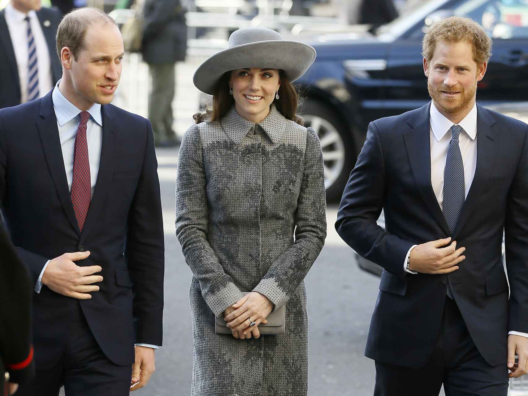 El Príncipe William, la Duquesa de Cambridge y el Príncipe Harry
