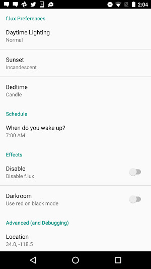 Así funciona f.lux en Android, la aplicación para proteger tus ojos de la  luz azul
