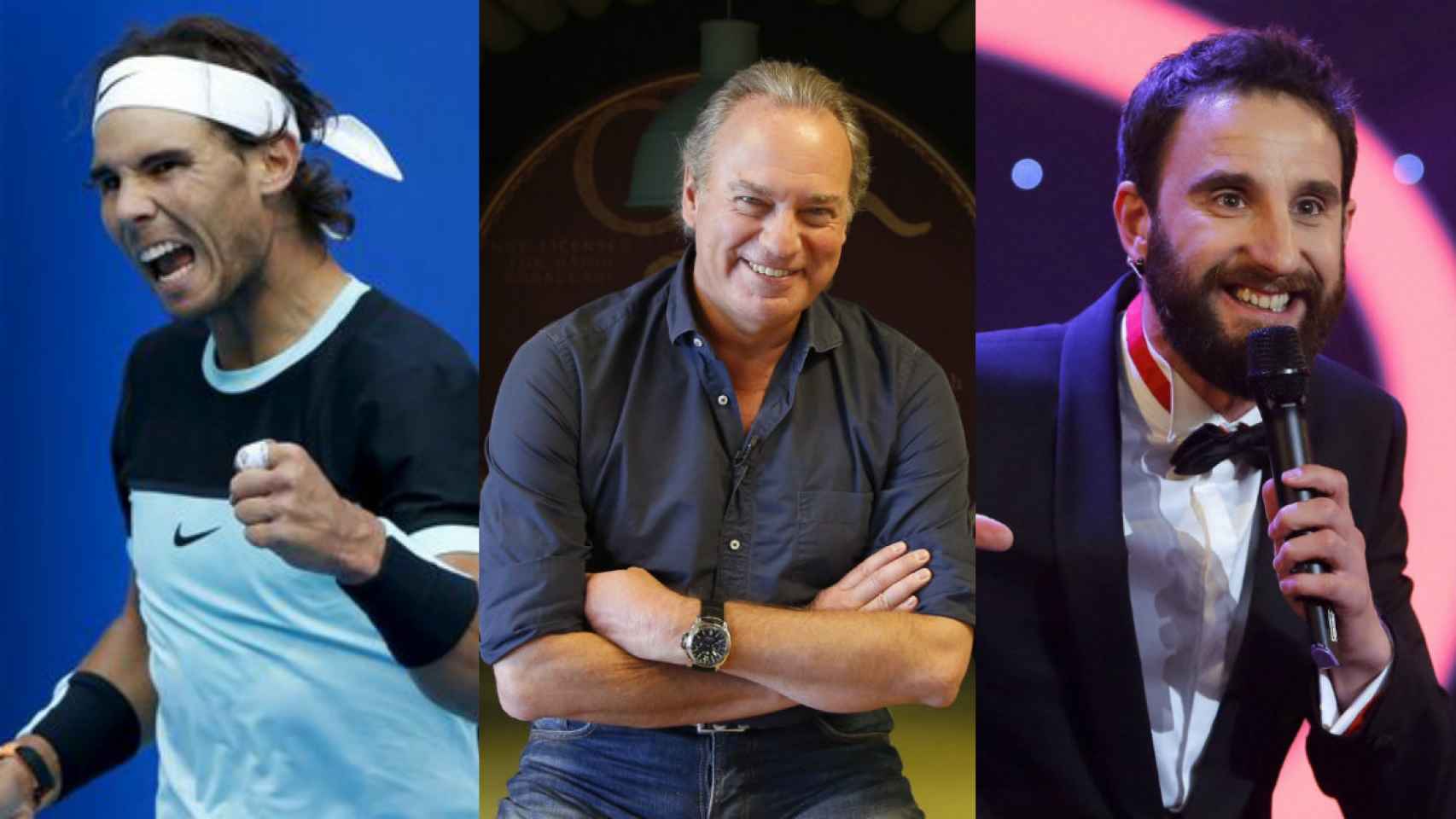 Rafa Nadal, Bertín Osborne y Dani Rovira, tres jefes ideales.
