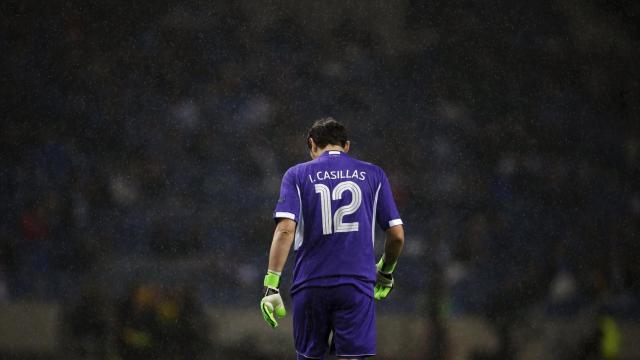 Casillas en un partido con el Oporto esta temporada