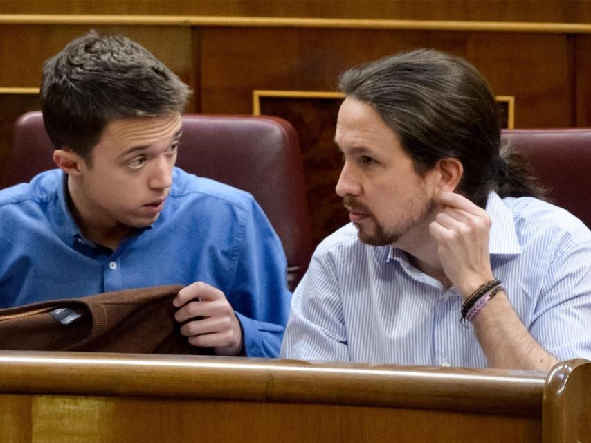 Errejón e Iglesias en el Congreso de los Diputados.