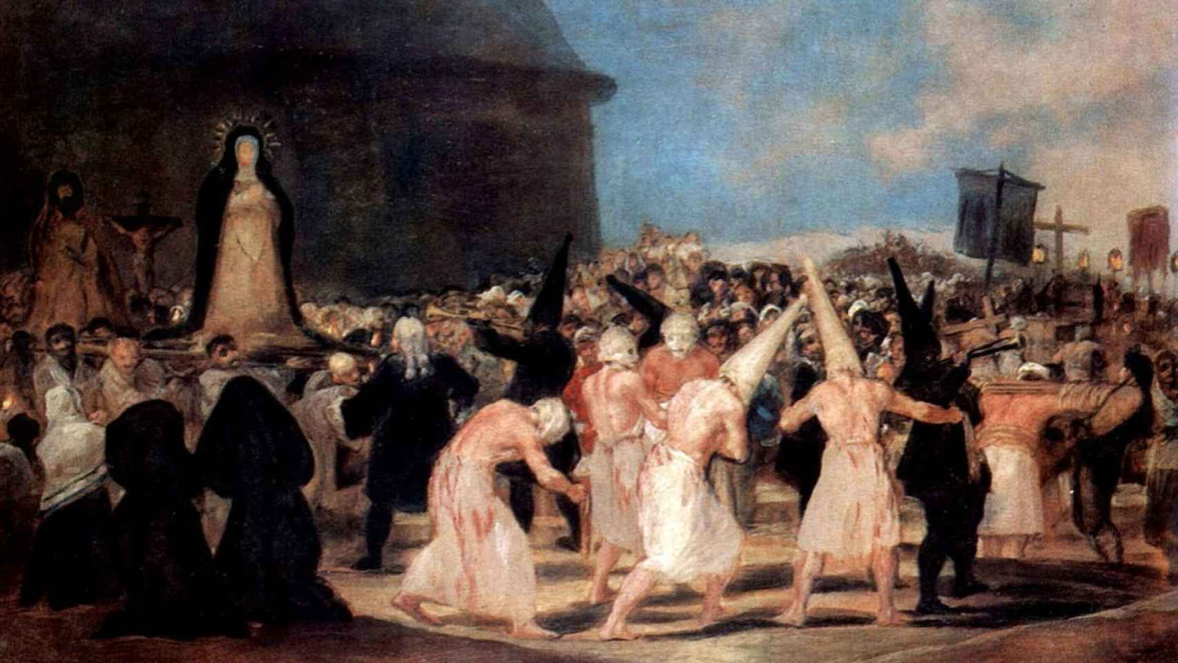 Procesión de disciplinantes. Francisco de Goya, circa 1813.