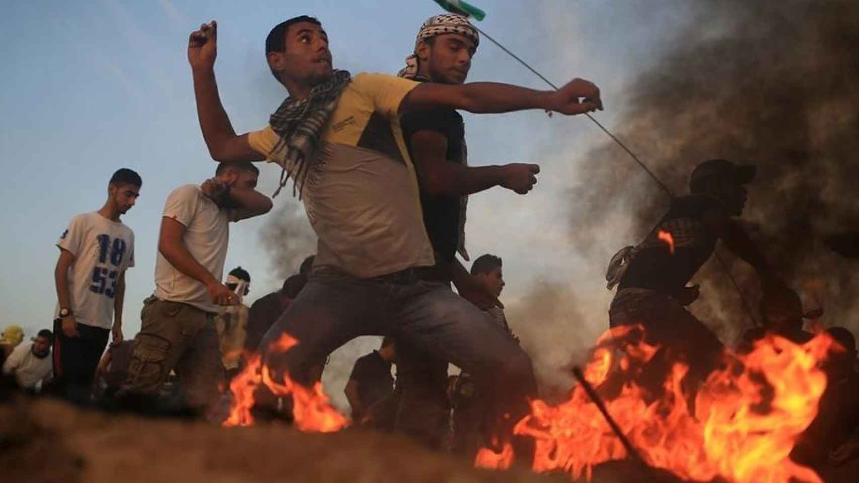 Protestas violentas en Palestina.