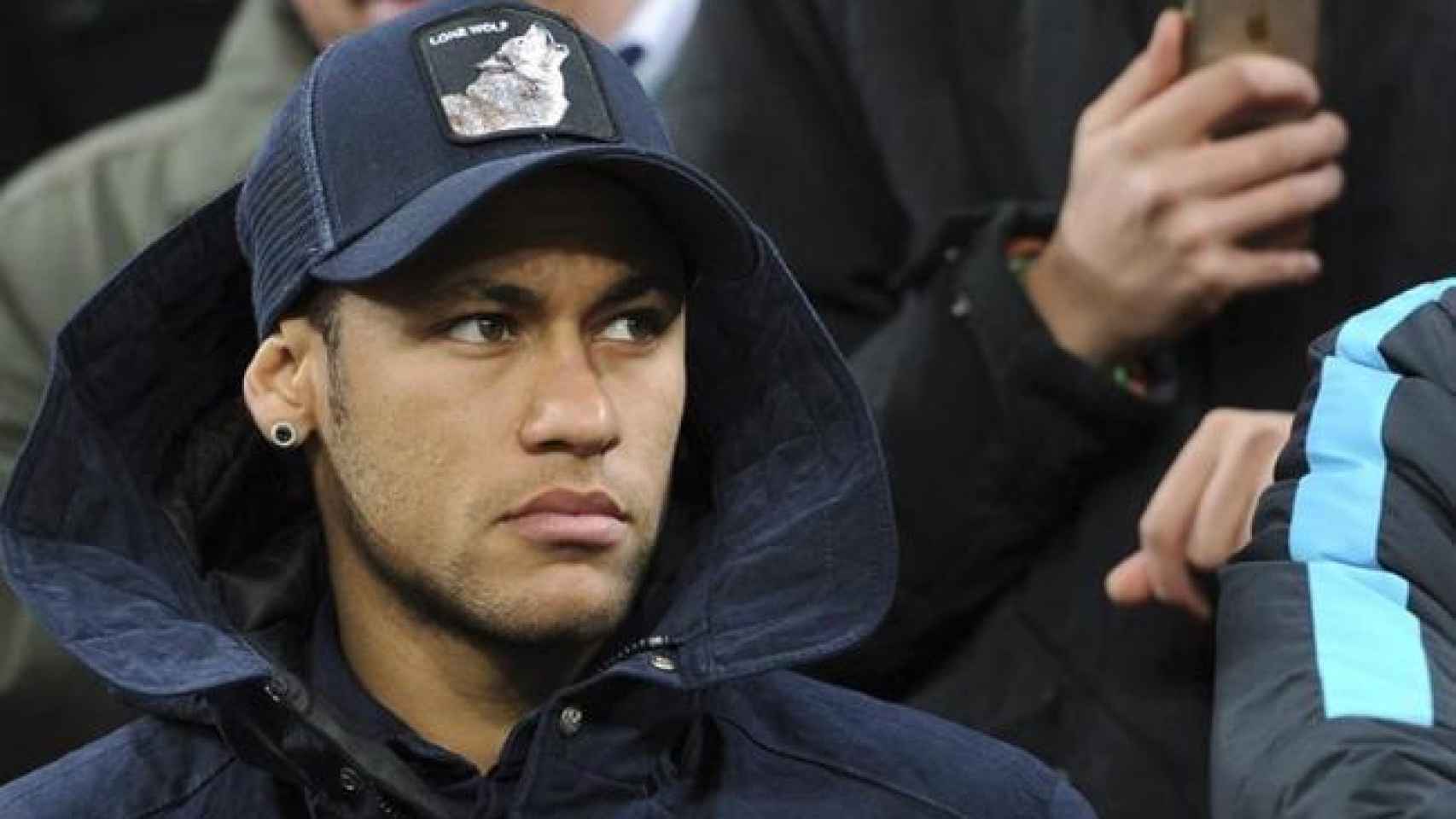 Neymar en la grada del Camp Nou