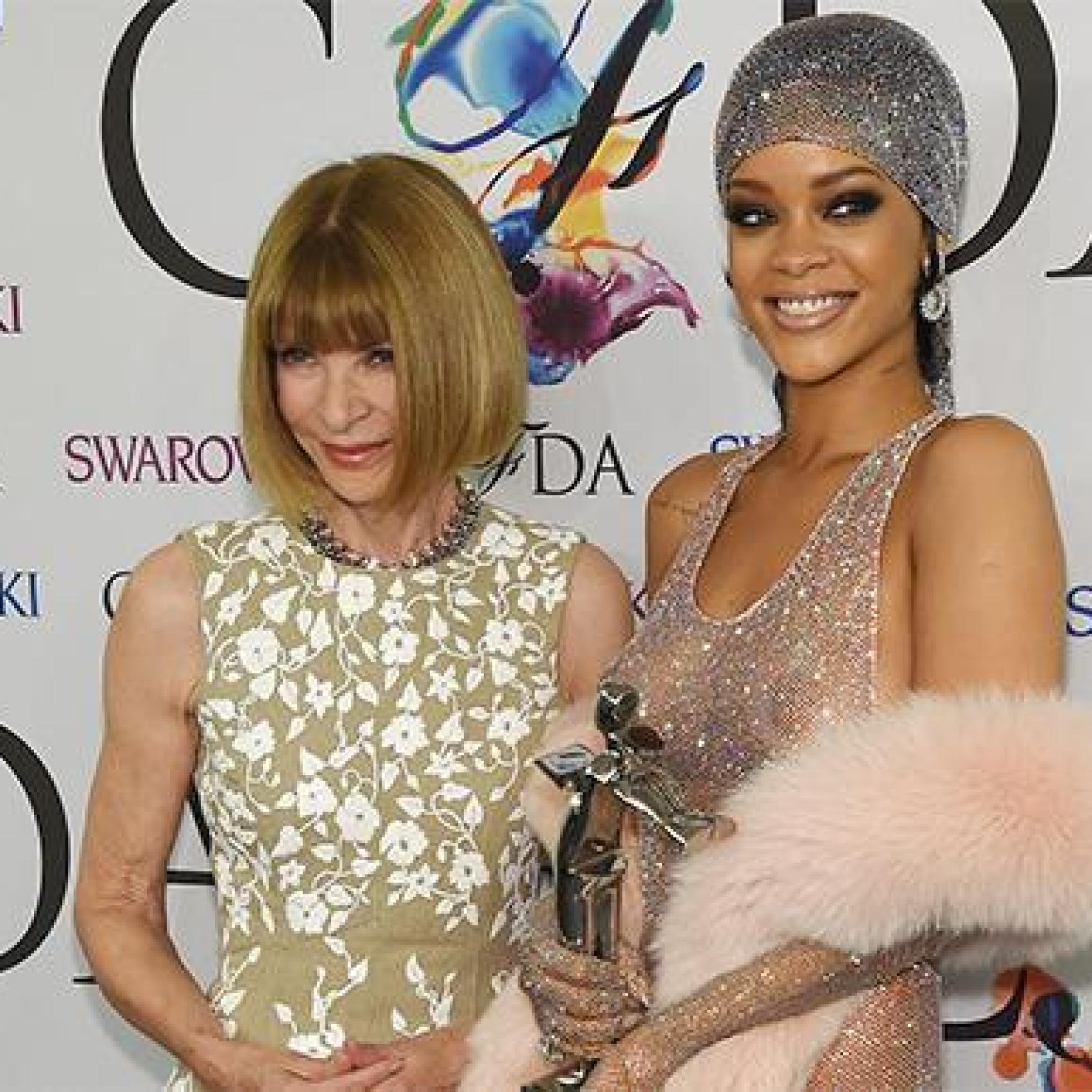 Anna Wintour y Rihanna en la gala de los CFDA en 2014