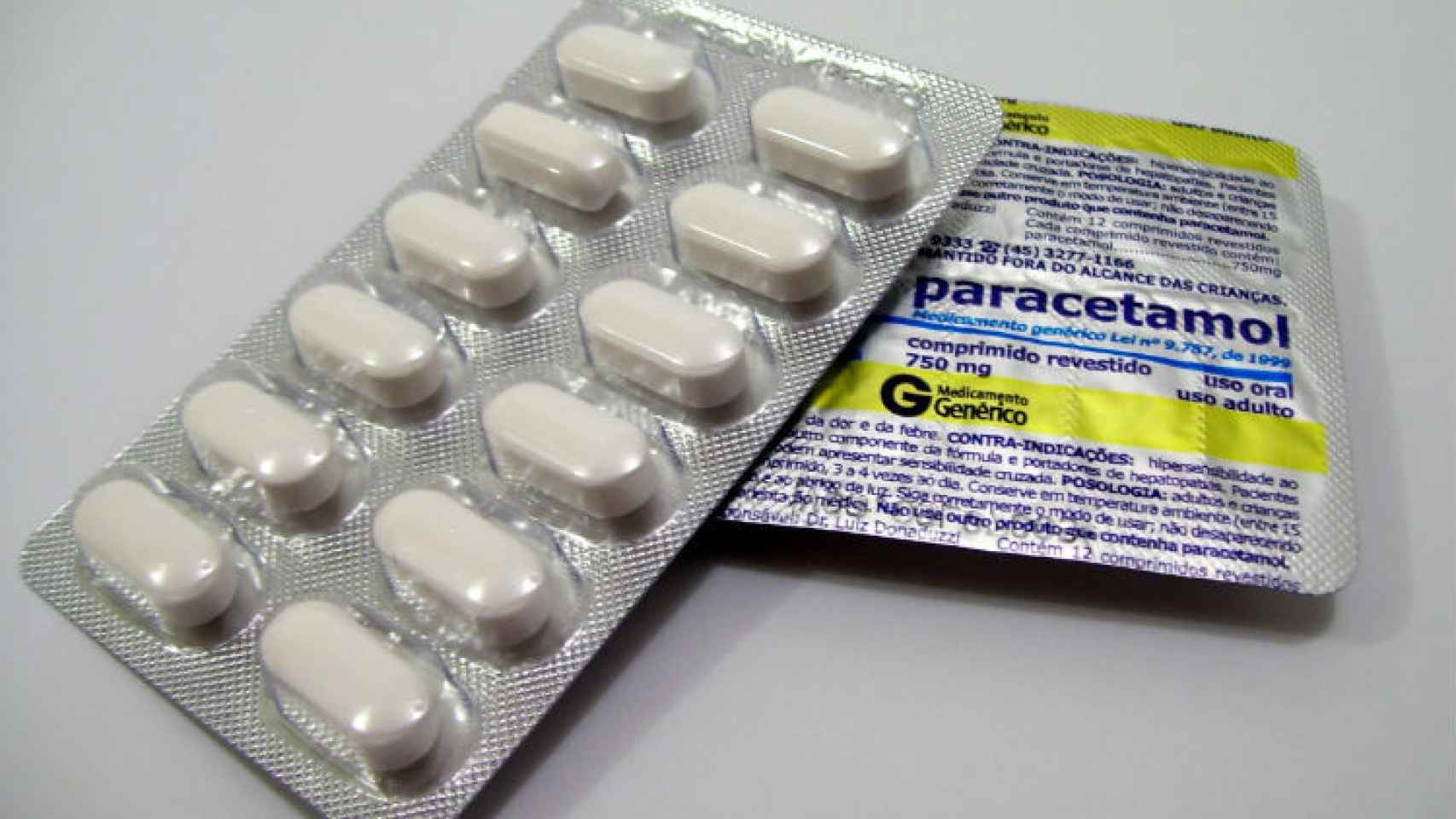 Un 'blister' de paracetamol.